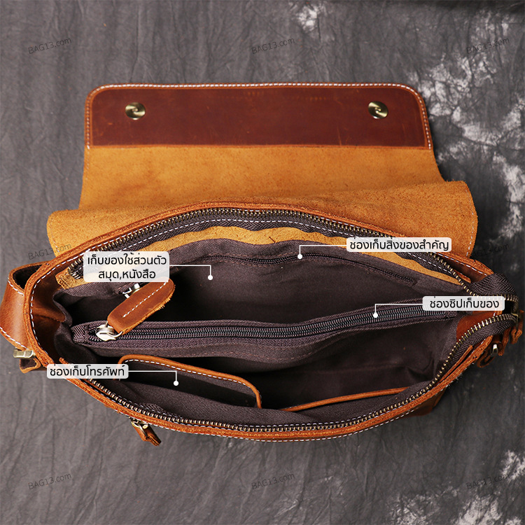 กระเป๋าสะพายข้างผู้ชาย กระเป๋าหนังผู้ชาย รหัส A024