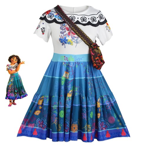 7C280 ชุดเด็ก มิราเบล มาดริกัล เมืองเวทมนตร์คนมหัศจรรย์ ดิสนีย์ Children Mirabel Madrigal Encanto Disney Costume