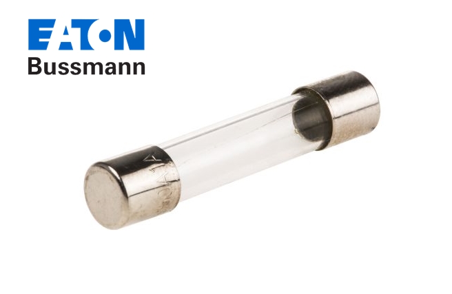 ฟิวส์หลอดแก้ว Bussmann 1A 350Vac 6.3x32mm Fast Acting