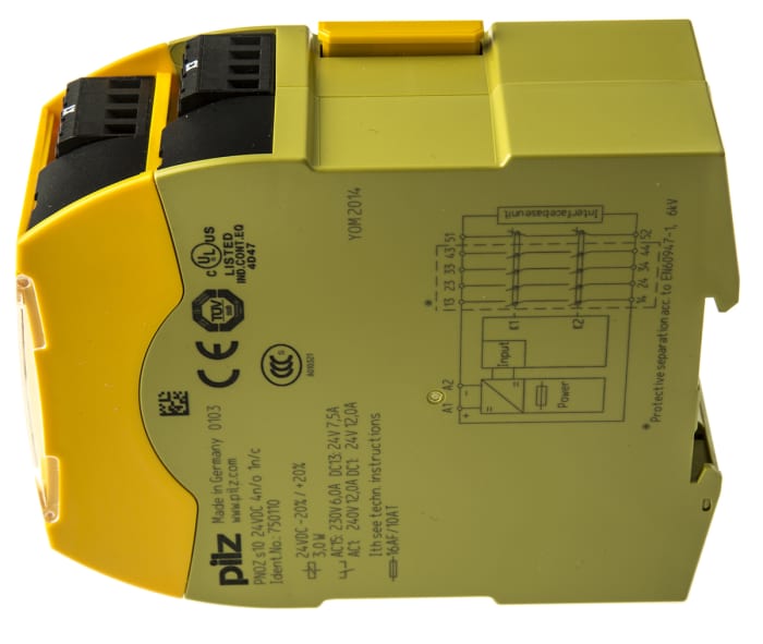 Safety Relay , 750110 , PNOZ S10 24VDC , PILZ