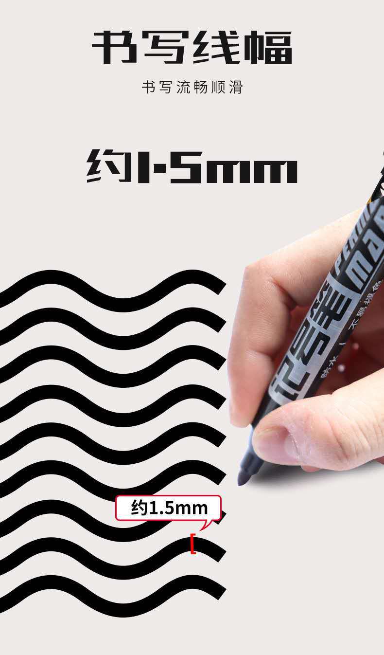 MUISUNGSHOP ปากกาเคมี หัวกลม กันน้ำ ลบออกไม่ได้ Permanent Maker 700