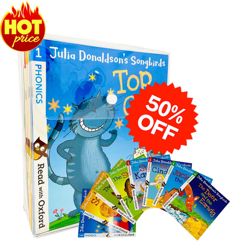Oxford Reading Tree - Julia Donaldson's Songbirds Read with Oxford Phonics 36 Books Collection Set (Stage 1 - 4) For Age3+