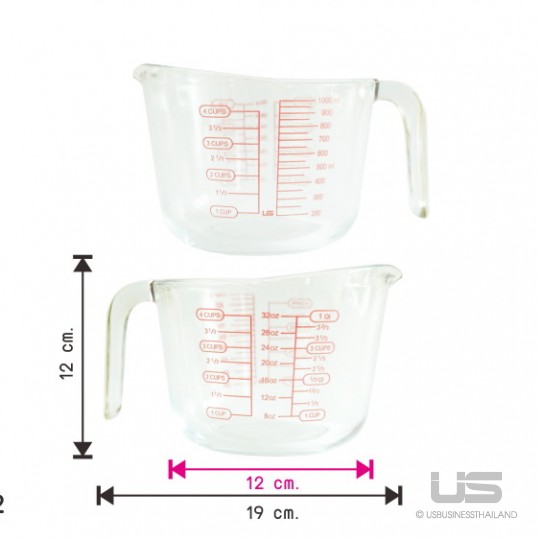 แก้วตวงพิมพ์สเกล 32 ออนซ์/1000 ml รุ่น MSG-32