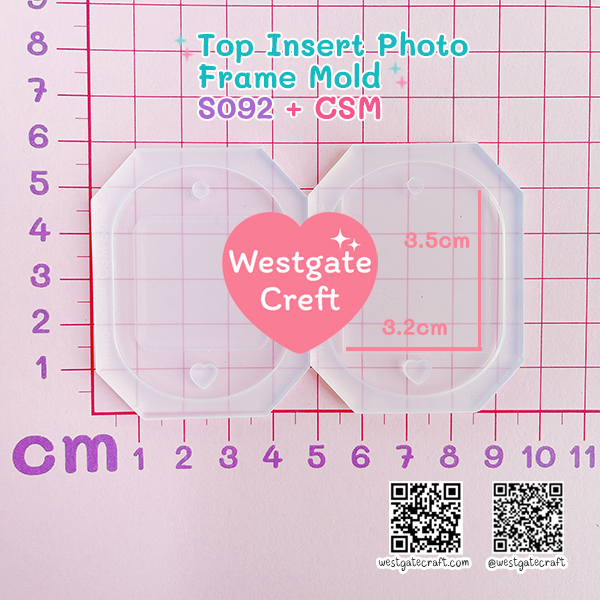 แม่พิมพ์เรซิ่น S092 Top Insert Photo Frame Mold + CSM