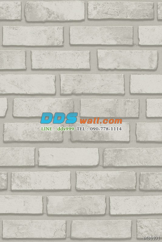 JSTK18-01 ลายอิฐ สีขาวงามช้าง