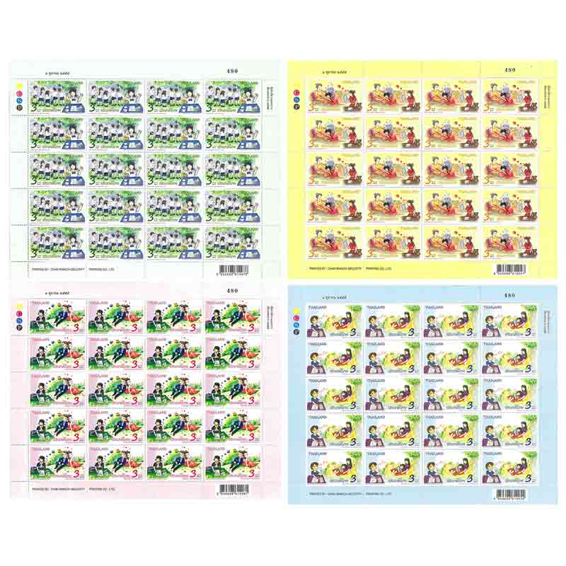 Thailand Stamp, 2012 สัปดาห์สากลแห่งการเชียนจดหมาย ปี2555 (เต็มแผ่น)
