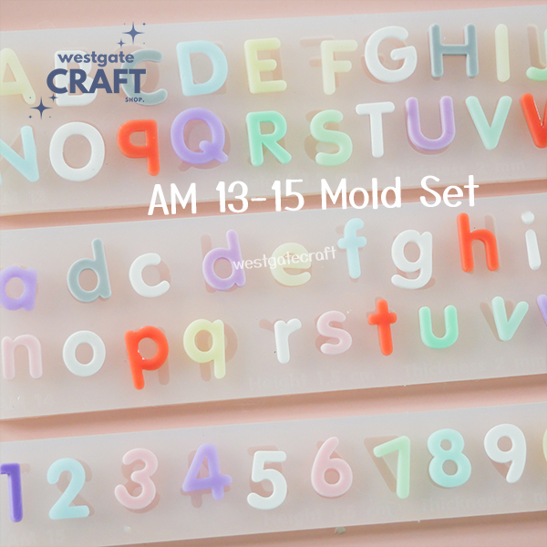 แม่พิมพ์ตัวอักษร AM13-15 Mold / Height 1.1-1.5 cm