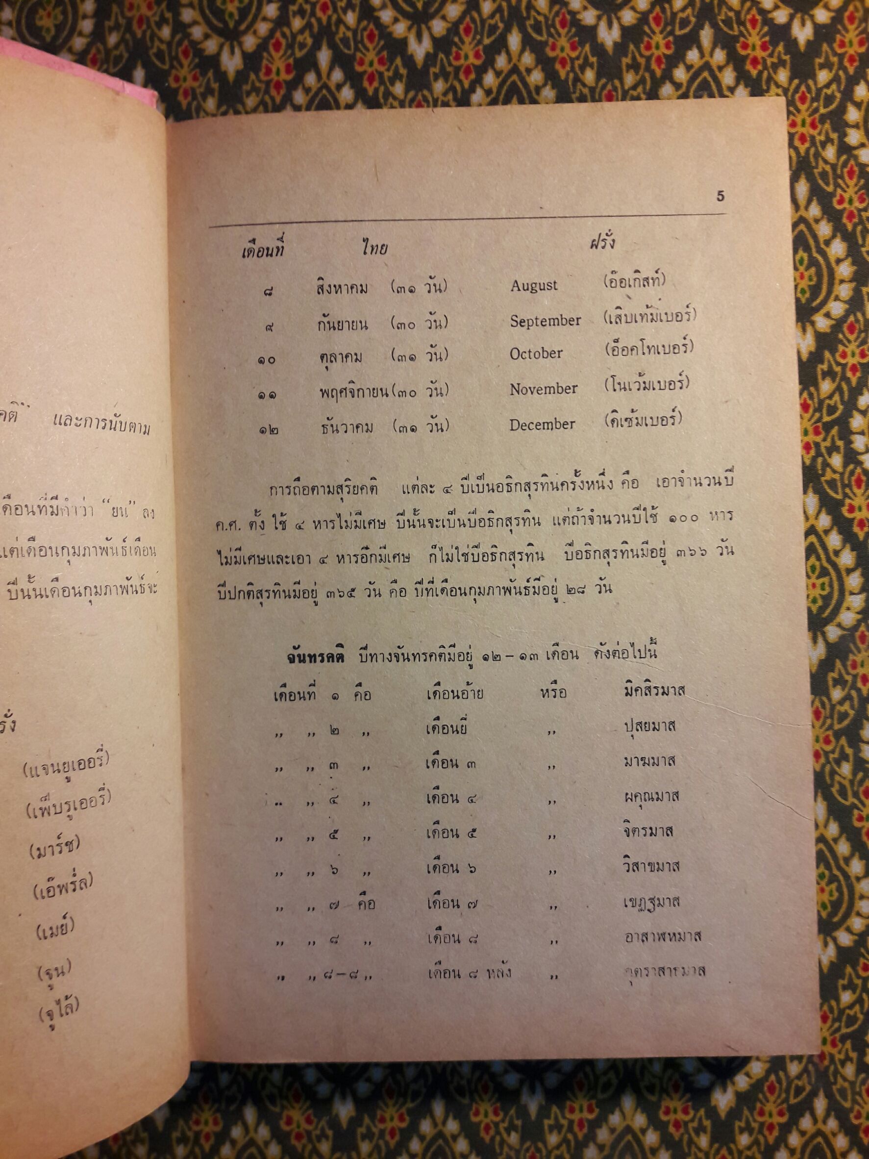 ปฏิทิน 100 ปี เทียบ 3 ภาษา พ.ศ.2455 - 2543