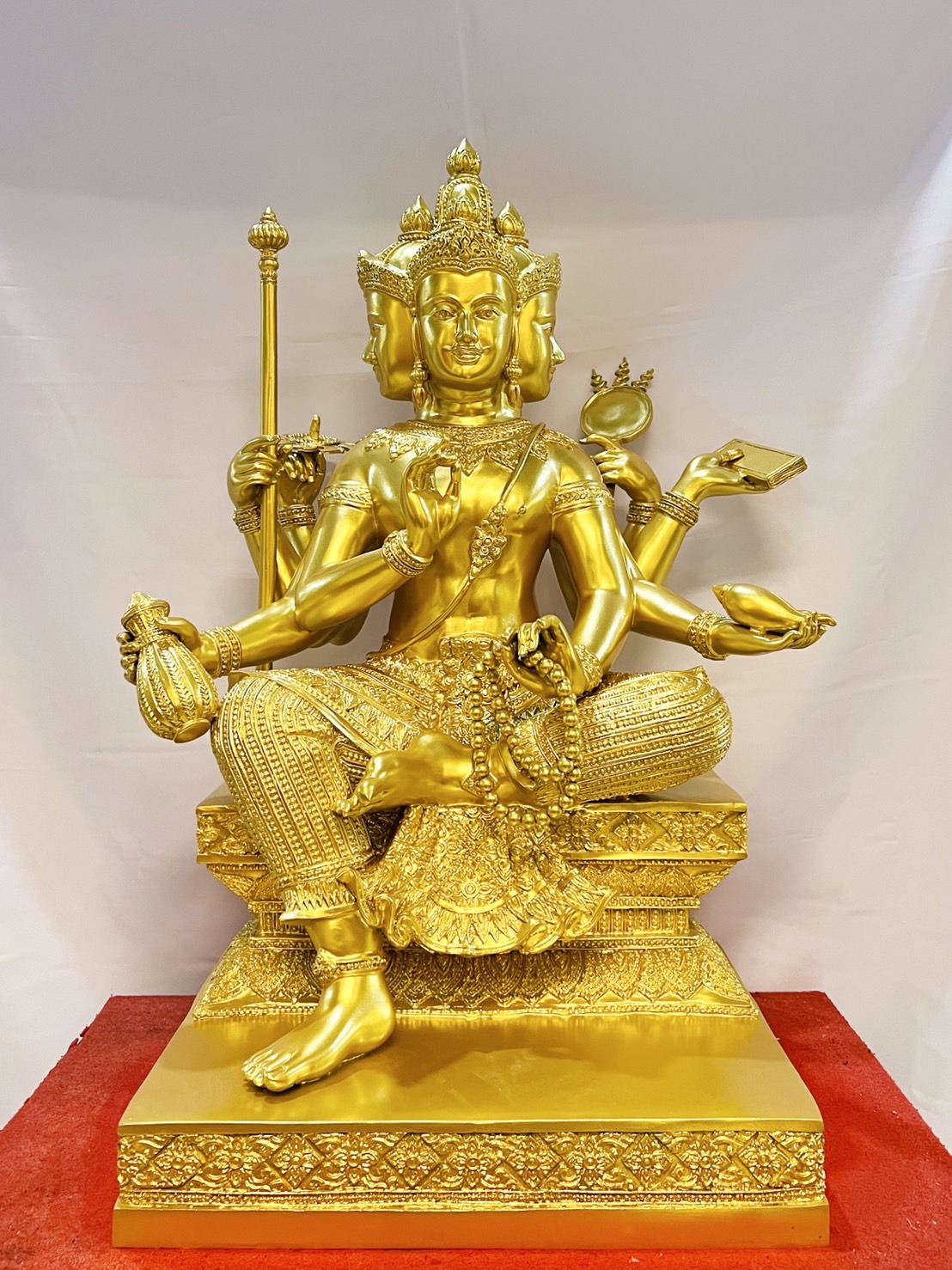 รูปหล่อ เทวรูป ท้าวมหาพรหม พระพรหม หน้าตัก 16 นิ้ว พิมพ์กรมศิลป์