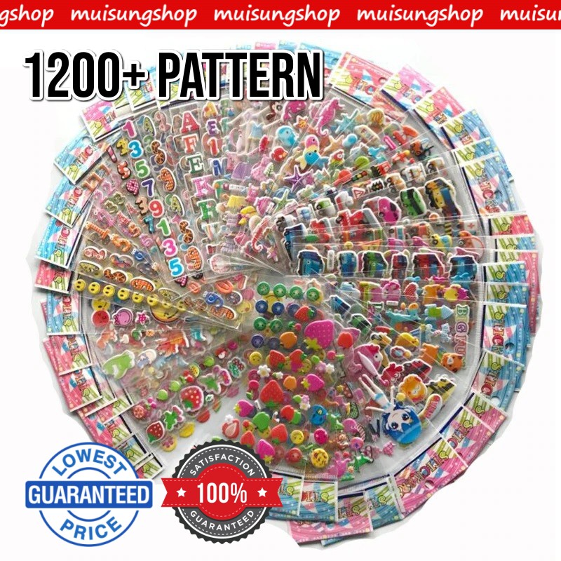 MUISUNGSHOP สติ๊กเกอร์ 3D สติ๊กเกอร์นูน คละลาย สติกเกอร์ตัวนูน สติกเกอร์ลายเจ้าหญิง ลายการ์ตูน