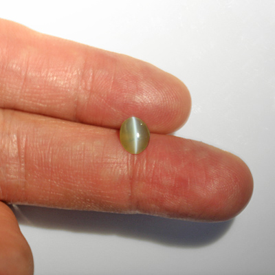 คริสโซเบริลตาแมวหรือไพฑูรย์ (Cat's eye Chrysoberyl) 0.76 กะรัต จากศรีลังกา