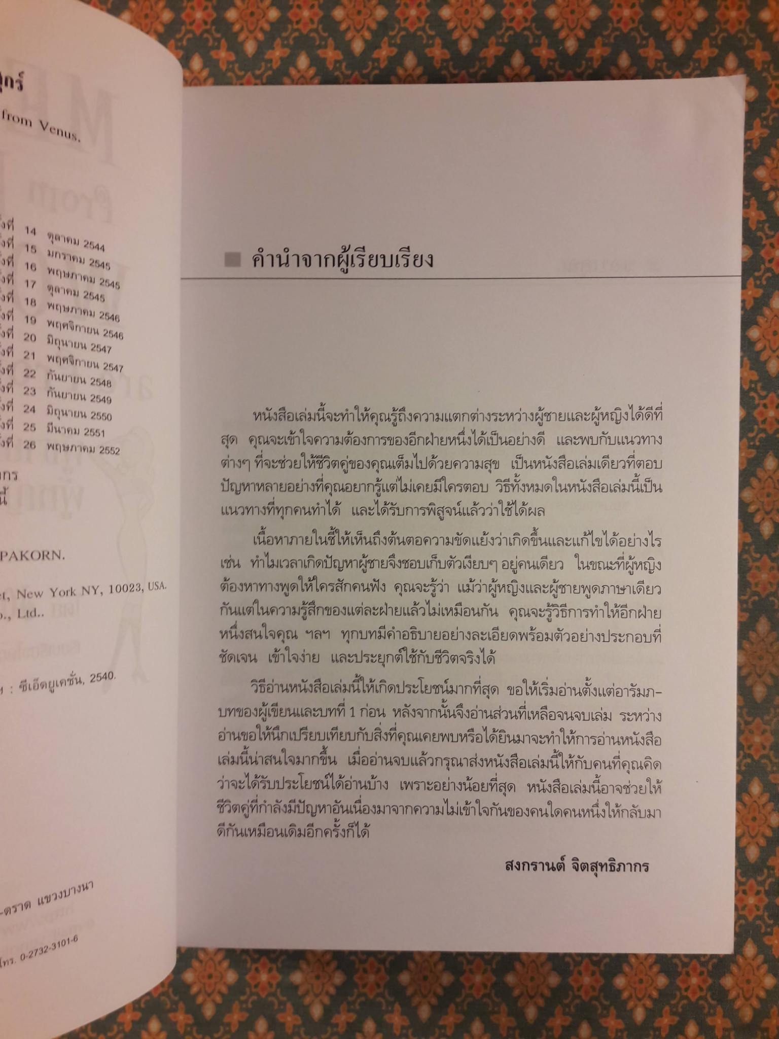 ผู้ชายมาจากดาวอังคาร ผู้หญิงมาจากดาวศุกร์ MEN are from MARS WOMEN are from VENUS