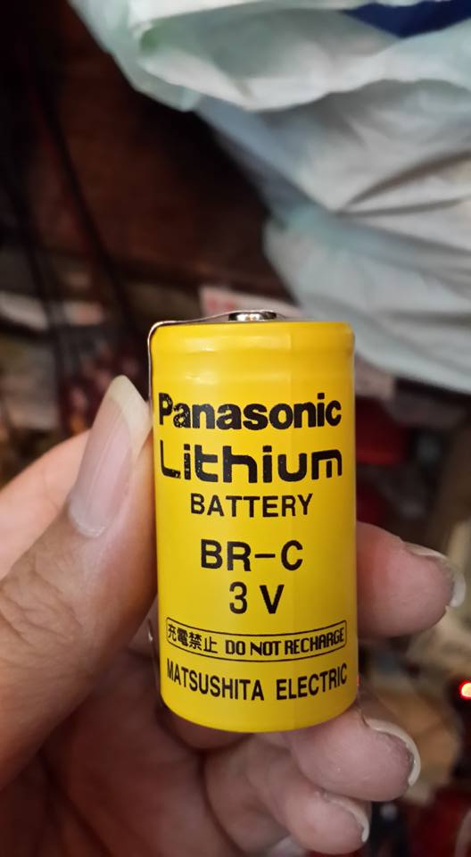 ถ่าน3vBR-C 3V BATTERY LITHUM PANASONIC เส้นผ่านศูนย์กลาง 26มม X ยาว41มม.