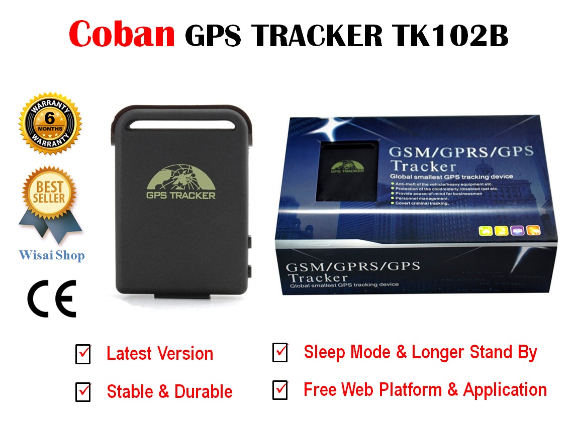 Coban อุปกรณ์ติดตามรถ/บุคคล GPS Tracker TK102B (มี Sleep Mode) ฟรี Web Platform เพื่อดู Online Realtime เป็นเวลา 10 ปี