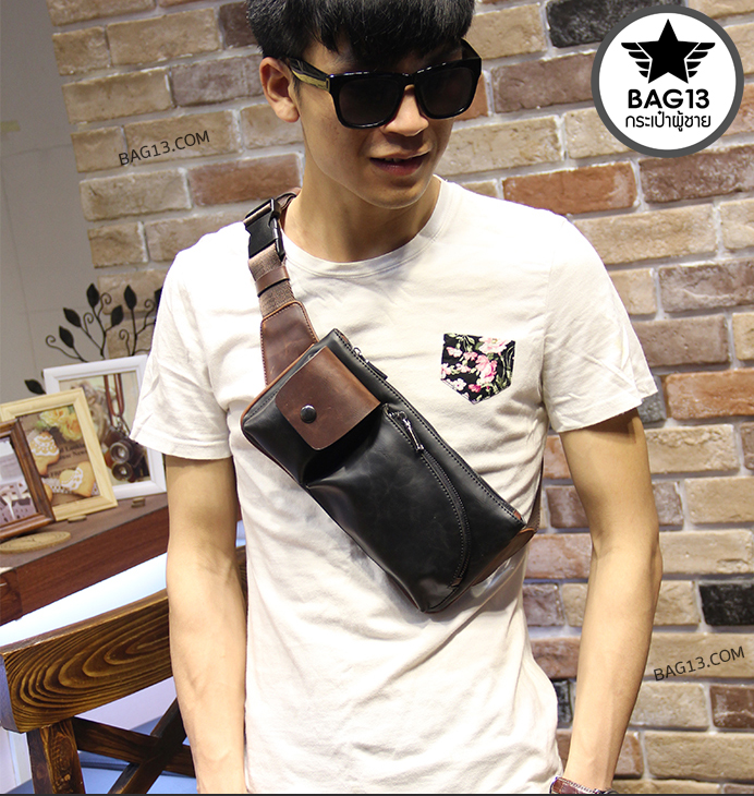 กระเป๋าคาดอกผู้ชาย กระเป๋าผู้ชาย รหัส B023