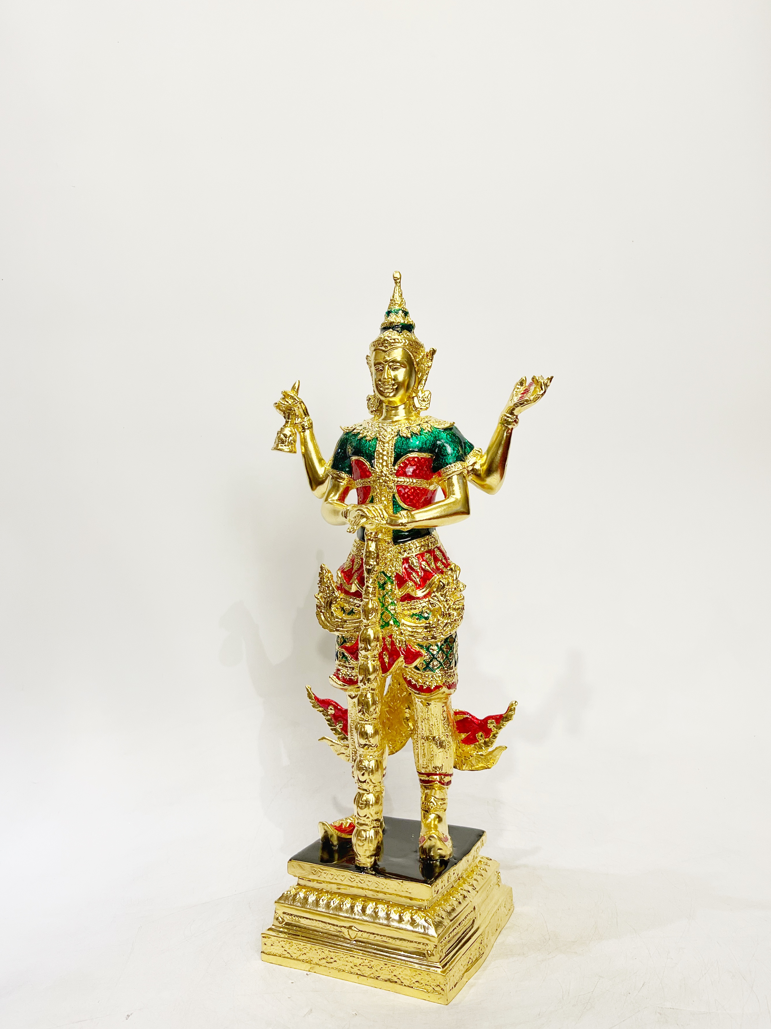 เทวรูป ท้าวเวสสุวรรณ ขนาดสูง 18 นิ้ว ท้าวเวสสุวรรโณ จตุมหาราชิกา วัดหน้าพระเมรุราชิการาม จ.พระนครศรีอยุธยา