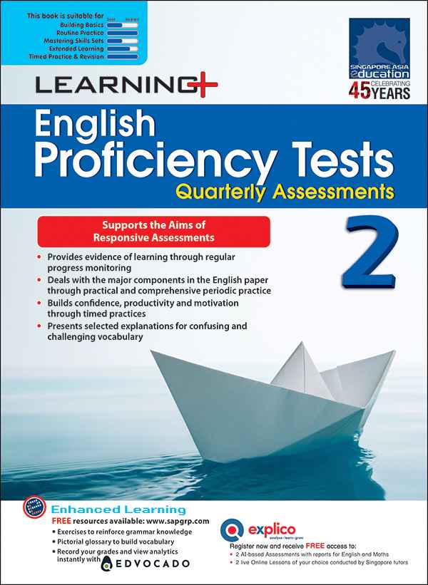 แบบฝึกหัด Learning+ English Proficiency Tests Quarterly Assessments Primary 2