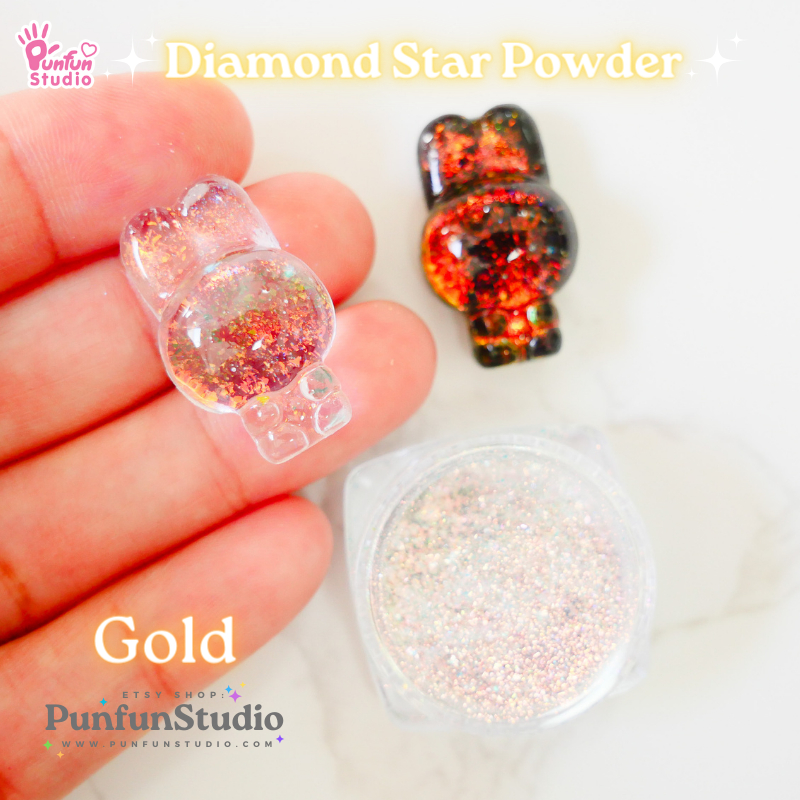 ผงไดมอนวิ้งค์วับ Diamond Star Powder ของตกแต่งงานเรซิ่น