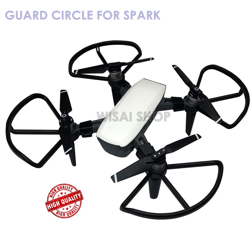 กันใบพัดรุ่นใหม่แบบ 2 in 1 พร้อมกับขาเสริมลงจอด สำหรับ DJI Spark - สีดำ