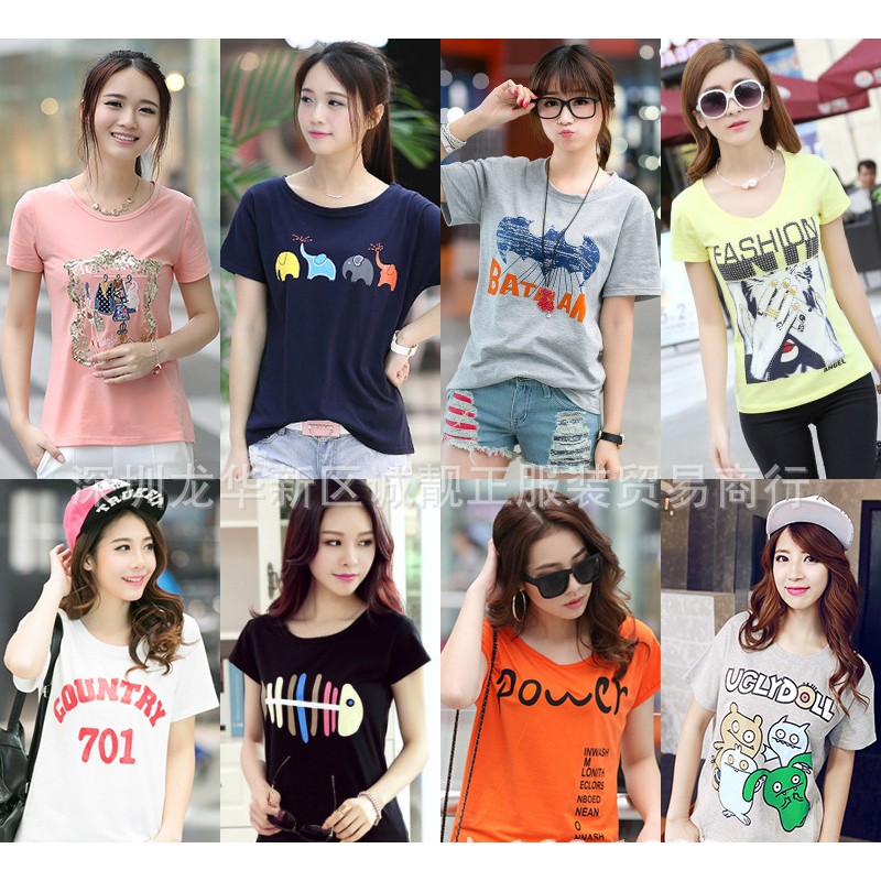 MUISUNGSHOP ส่งฟรี 10 ตัว 350 บาท คละลาย ถูกที่สุด เสื้อยิดแฟชั่น ขายส่ง