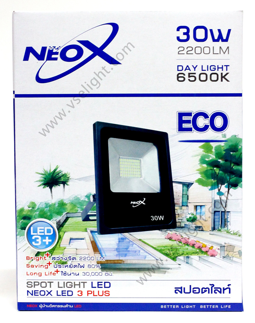 โคม Spotlight LED NEOX นีโอเอ็กซ์ 30w รุ่น ECO Floodlight LED