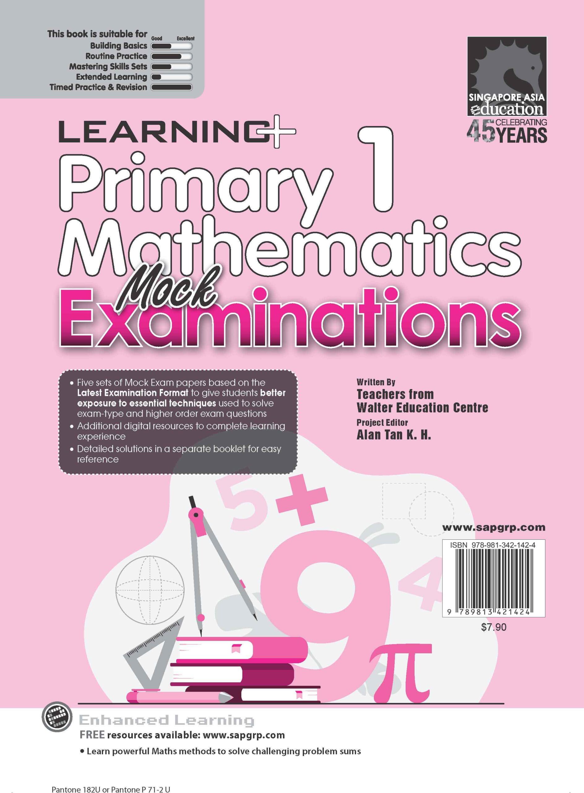 แบบฝึกหัดคณิตศาสตร์ ป.1 Learning+ Primary 1 Mathematics Mock Examinations
