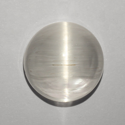 **ขายแล้ว**โทปาสตาแมว (Cat's eye Topaz) 13.97 กะรัต ตาแมวไหมสีเงิน หายาก