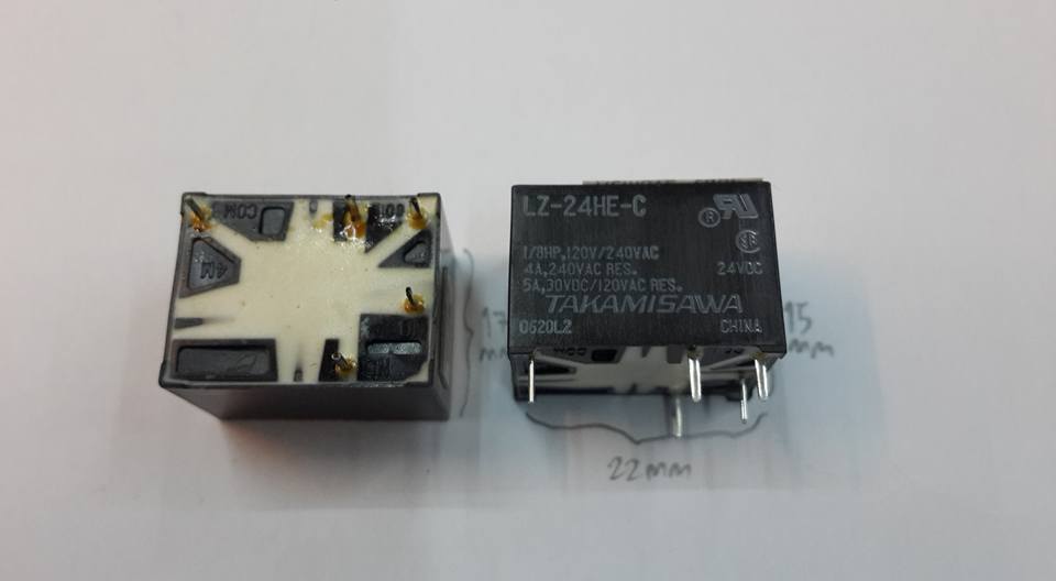 LZ-24HE-Cรีเลย์ยี้ห้อTAKAMISAWA5ขาคอยล์COIL24VDCราคาตัวล่ะLZ24HE