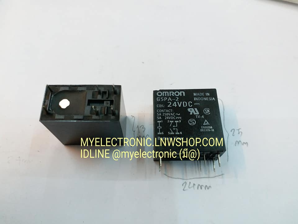 G5PA-2COIL24VDCรีเลย์RELAY6ขายี่ห้อOMRONรุ่นG5PA-2 24VDCราคาตัวล่ะ