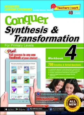 แบบฝึกหัดภาษาอังกฤษ แบบฝึกหัดการเขียนประโยค ไวทยากรณ์ แกรมมา Conquer Synthesis & Transformation Workbook 4
