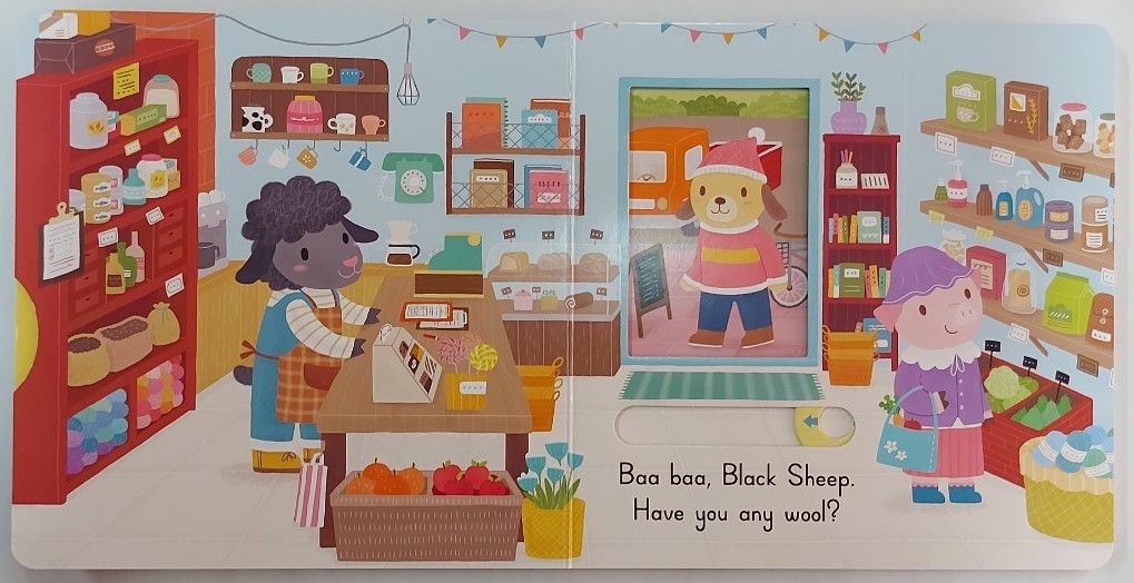 หนังสือภาษาอังกฤษสำหรับเด็ก Push Pull Slide Board Book ของสำนักพิมพ์ Nosy Crow ชุด Sing along with me