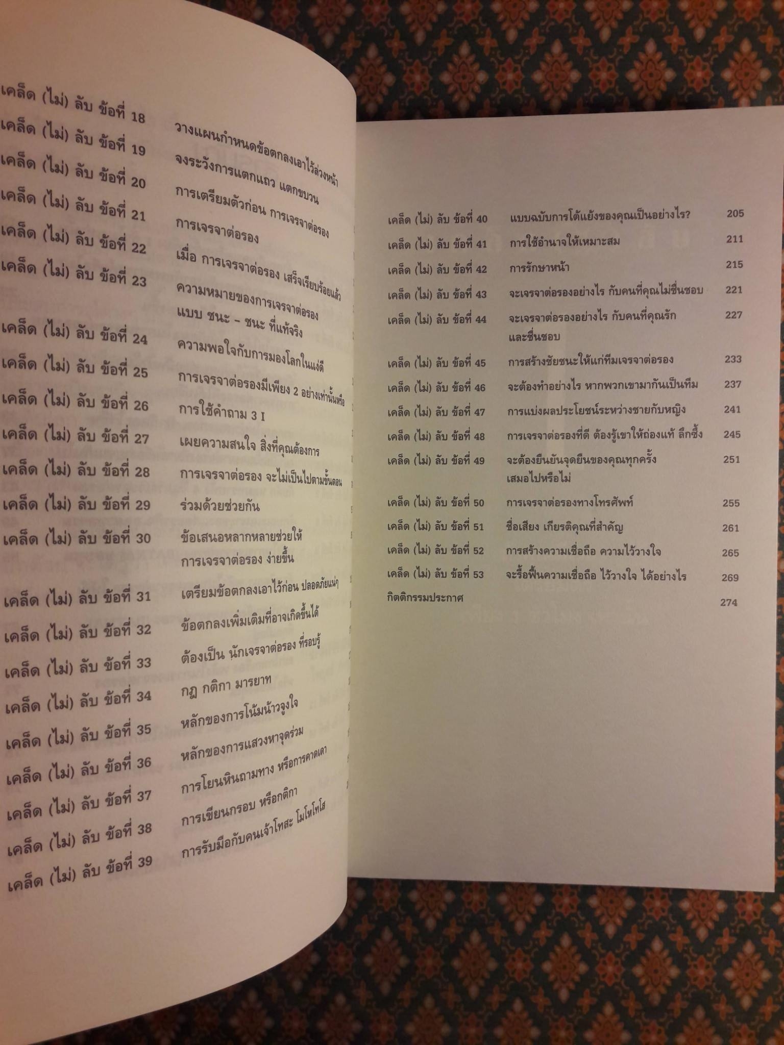 เคล็ดไม่ (ลับ) กับการเจรจาต่อรอง