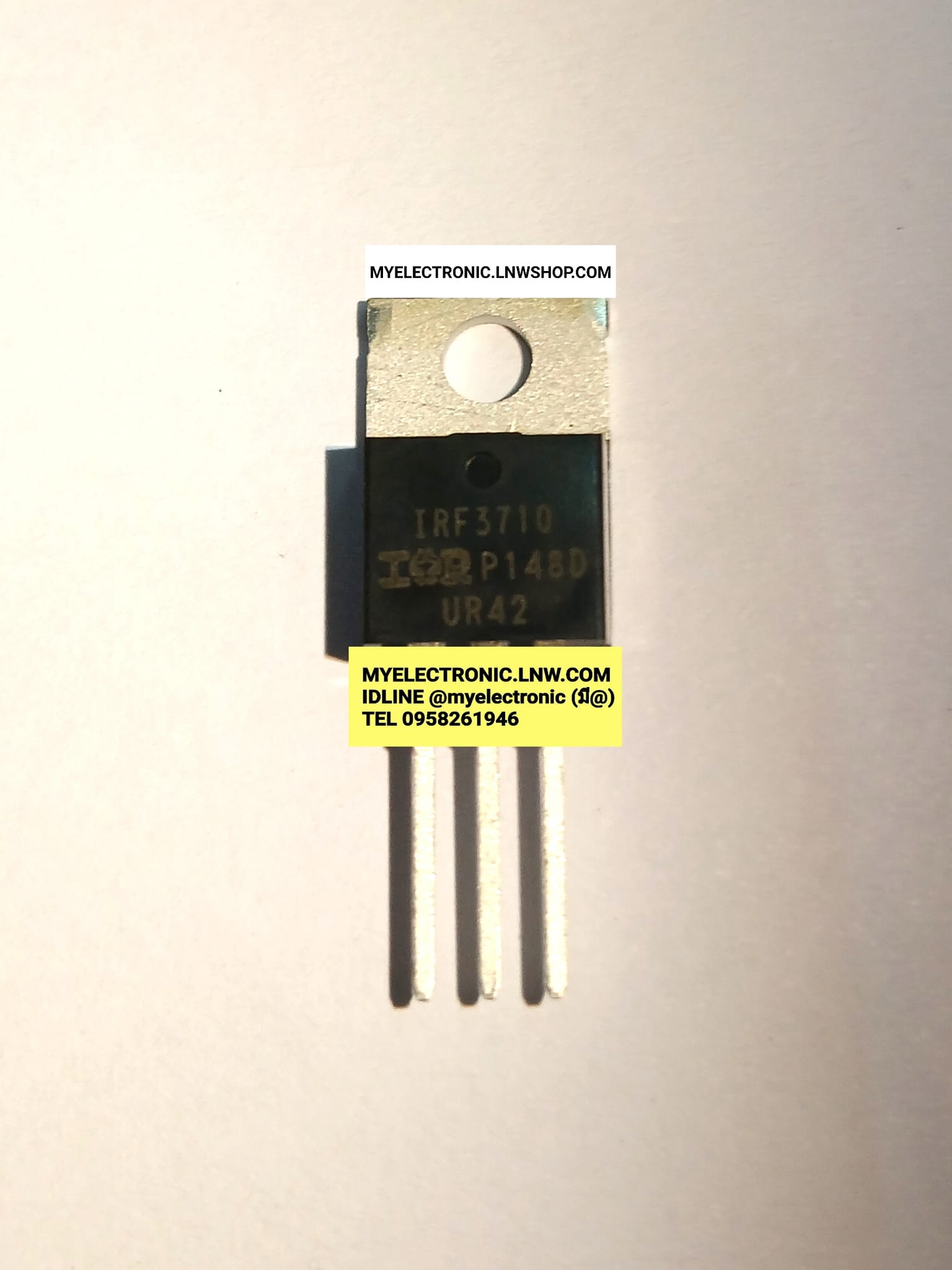 ขาย IRF3710 มอสเฟส MOSFET มอสเฟค ยี่ห้อ IR ตัวถัง TO-220 ราคา ตัวล่ะ . . . . . หน่วย บาท