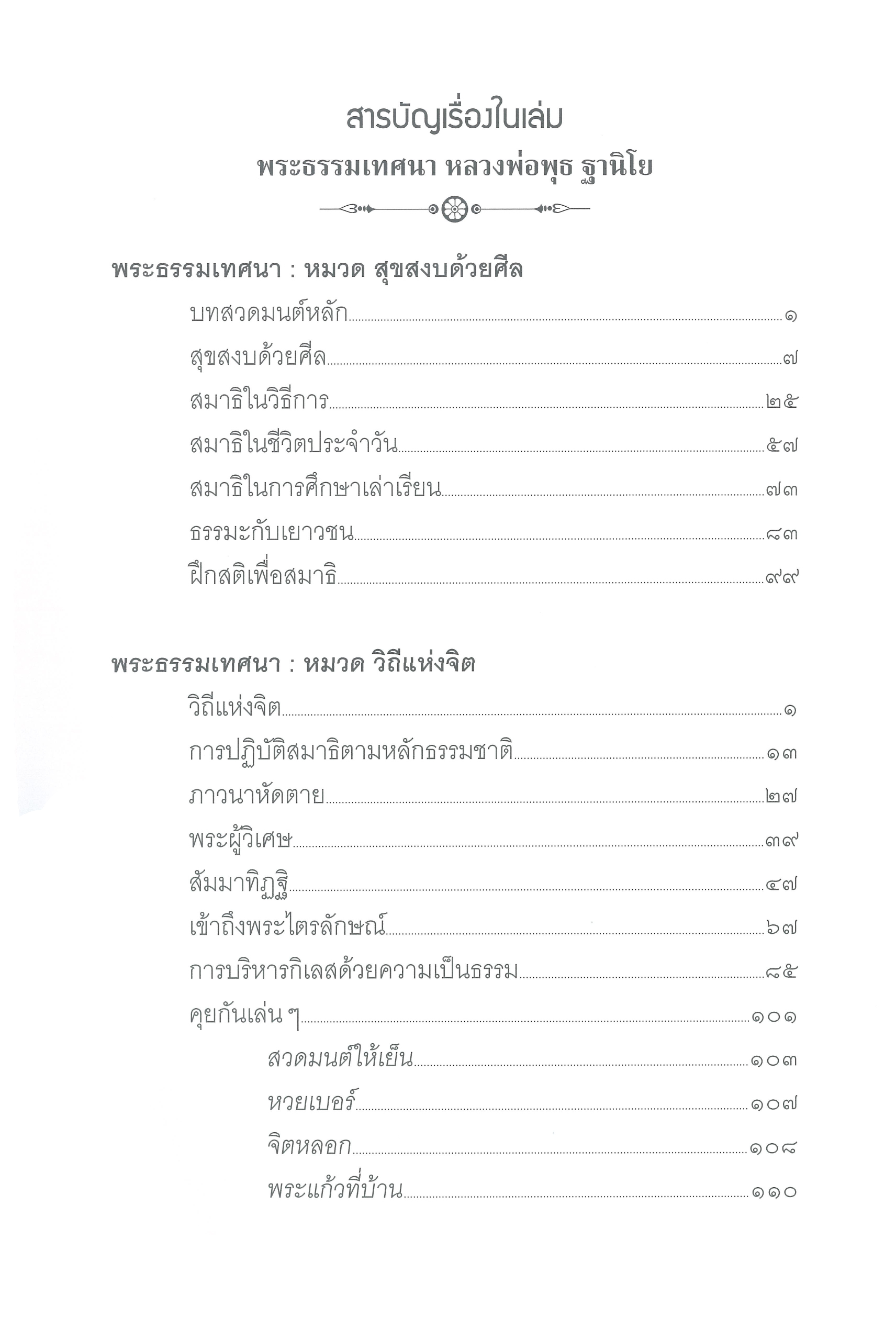 หนังสือพระธรรมเทศนา (หลวงพ่อพุธ ฐานิโย) ฉบับรวมเล่ม