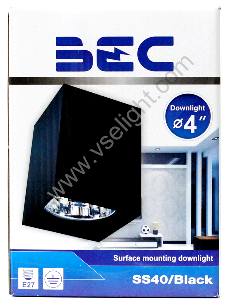 โคมดาวน์ไลท์ติดลอย BEC สีดำ Black รุ่น SS serie 3 นิ้ว 4 นิ้ว 5 นิ้ว