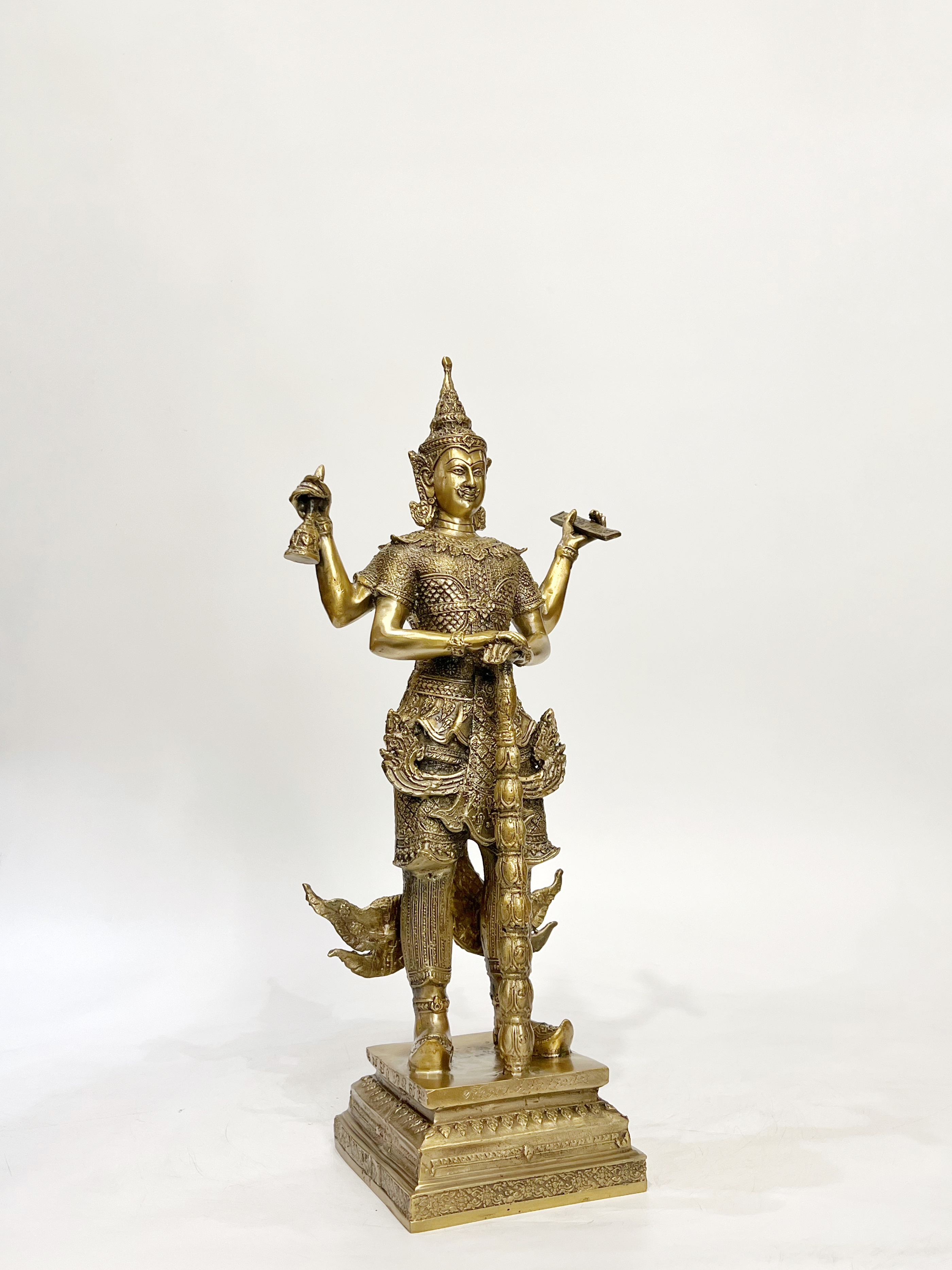 รูปหล่อ ท้าวเวสสุวรรณ ขนาดสูง 18 นิ้ว ท้าวเวสสุวรรโณ จตุมหาราชิกา วัดหน้าพระเมรุราชิการาม พระนครศรีอยุธยา