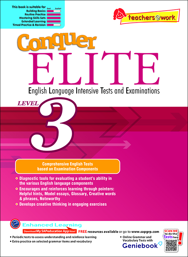 แบบทดสอบภาษาอังกฤษระดับประถมศึกษา 3 Conquer ELITE (English Language Intensive Tests and Examinations) Level 3