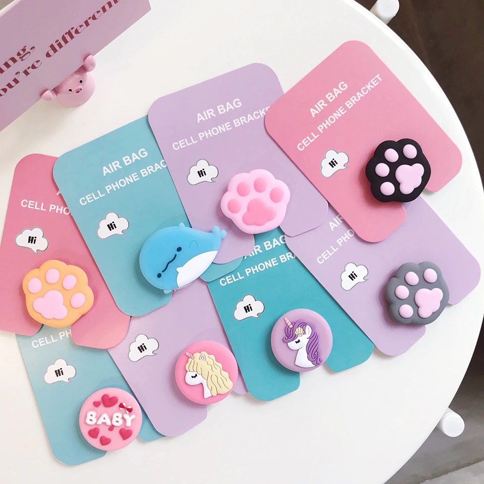 MUISUNGSHOP การ์ตูนติดหลังมือถือ ที่ติดโทรศัพท์ popsocket / popup /griptok ที่ติดหลังมือถือ ตัวติดหลังมือถือ