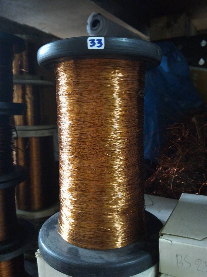 ลวดทองแดงเบอร์33 SWG S.W.G แบ่งขายเป็นเมตร ลวดทองแดงอาบน้ำยาเบอรฺ์33 AWG ลวดทองแดงแบ่งขายเป็นเมตร