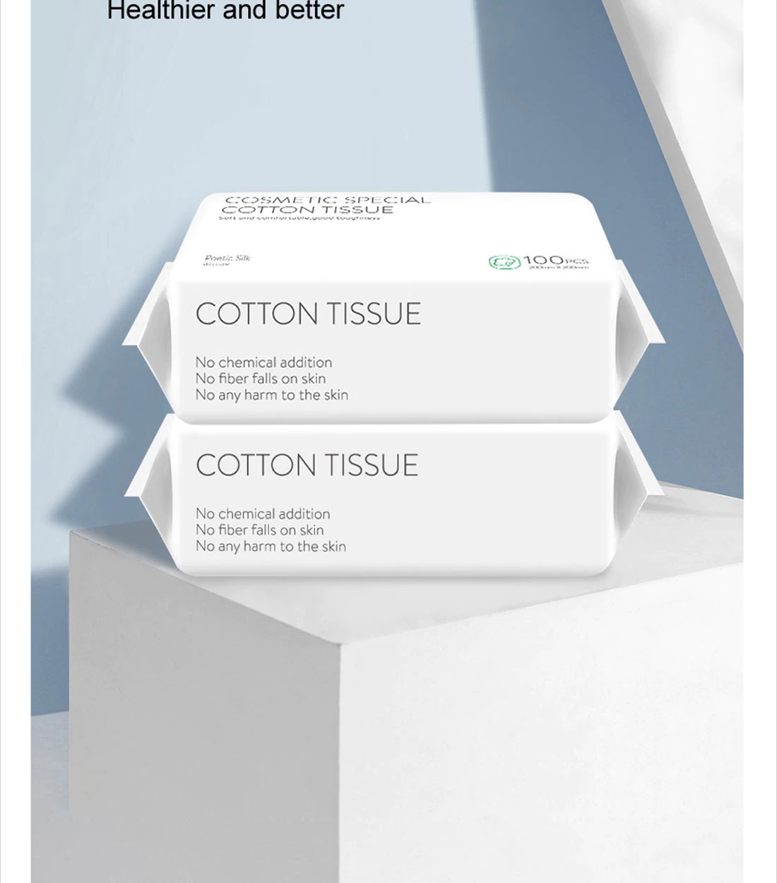 Muisungshop เกรดพรี่เมี่ยม แผ่นทำความสะอาด กระดาษทิชชู ใยผ้าฝ้าย Poetic Silk Skin Care Cotton Tissues กระดาษเช็ดหน้าแห้ง
