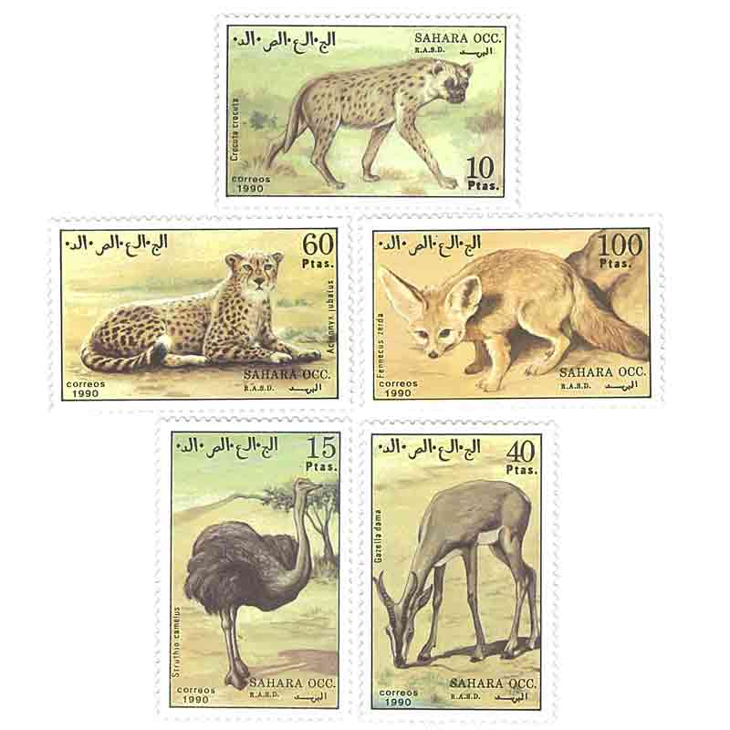 Sahara Stamp, 1990 Wildlife, Animals