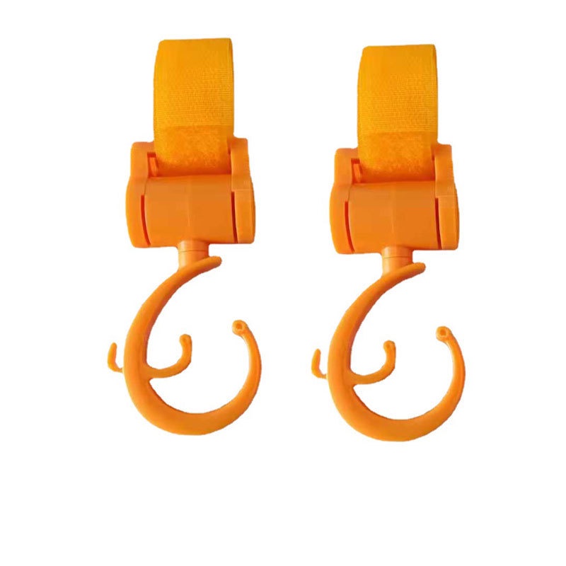 Muisungshop (2 ชิ้น) ตะขอแขวนสัมภาระติดรถเข็นเด็ก ที่แขวนของอเนกประสงค์สำหรับรถเข็นเด็ก Stroller Hook ที่แขวนของแบบหมุนได้