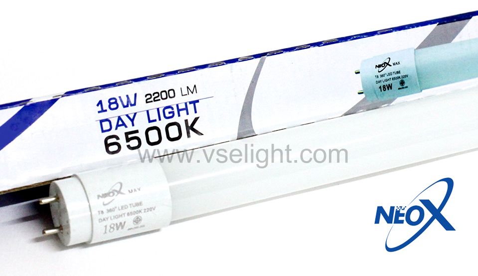 หลอดนีออน LED Tube NEOX T8 รุ่น MAX 9W และ 18W สว่าง 2500 Lumen