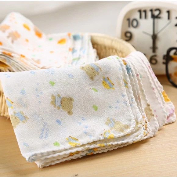 MUISUNGSHOP ผ้าซับน้ำลาย ผ้าเช็ดหน้าเด็ก ทรงสี่เหลียม ผ้าสาลู2ชั้น