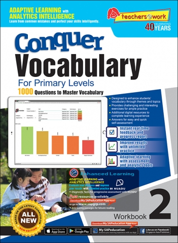 แบบฝึกหัดคำศัพท์ภาษาอังกฤษ ป. 2 Conquer Vocabulary For Primary Levels Workbook 2