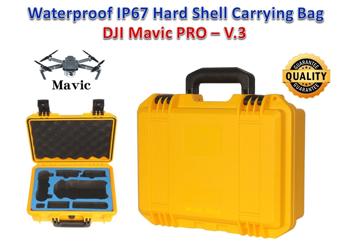 กระเป๋า Waterproof IP67 Hard Shell Carrying Bag for DJI Mavic PRO - V.3 สีเหลือง