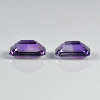 **ขายแล้ว**อเมทิสต์ (Amethyst) น้ำหนักรวม 0.81 กะรัต สีม่วง มาเป็นคู่