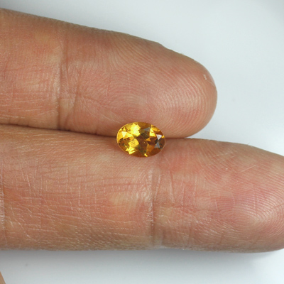 **ขายแล้ว**ซิทริน (Citrine) 0.65 กะรัต รูปไข่ ไฟดี