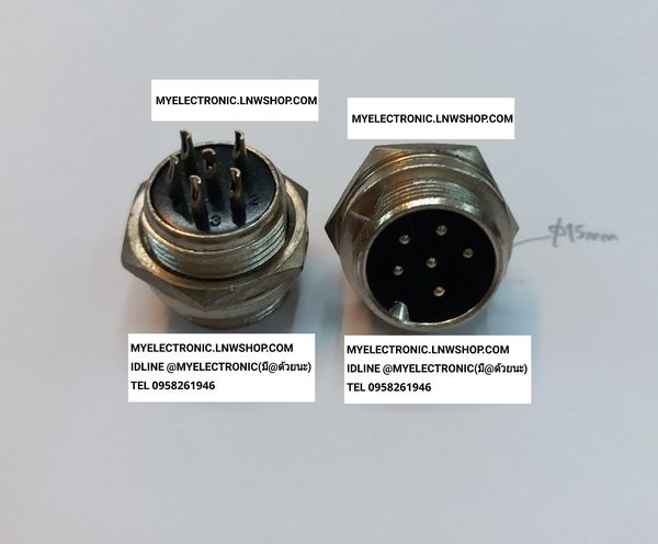ขาย ปลั๊กดิน6Pผู้ติดแท่น PLUG DIN 6P ปลั๊กดิน6Pผู้ติดแท่น ราคาตัวละ บาท