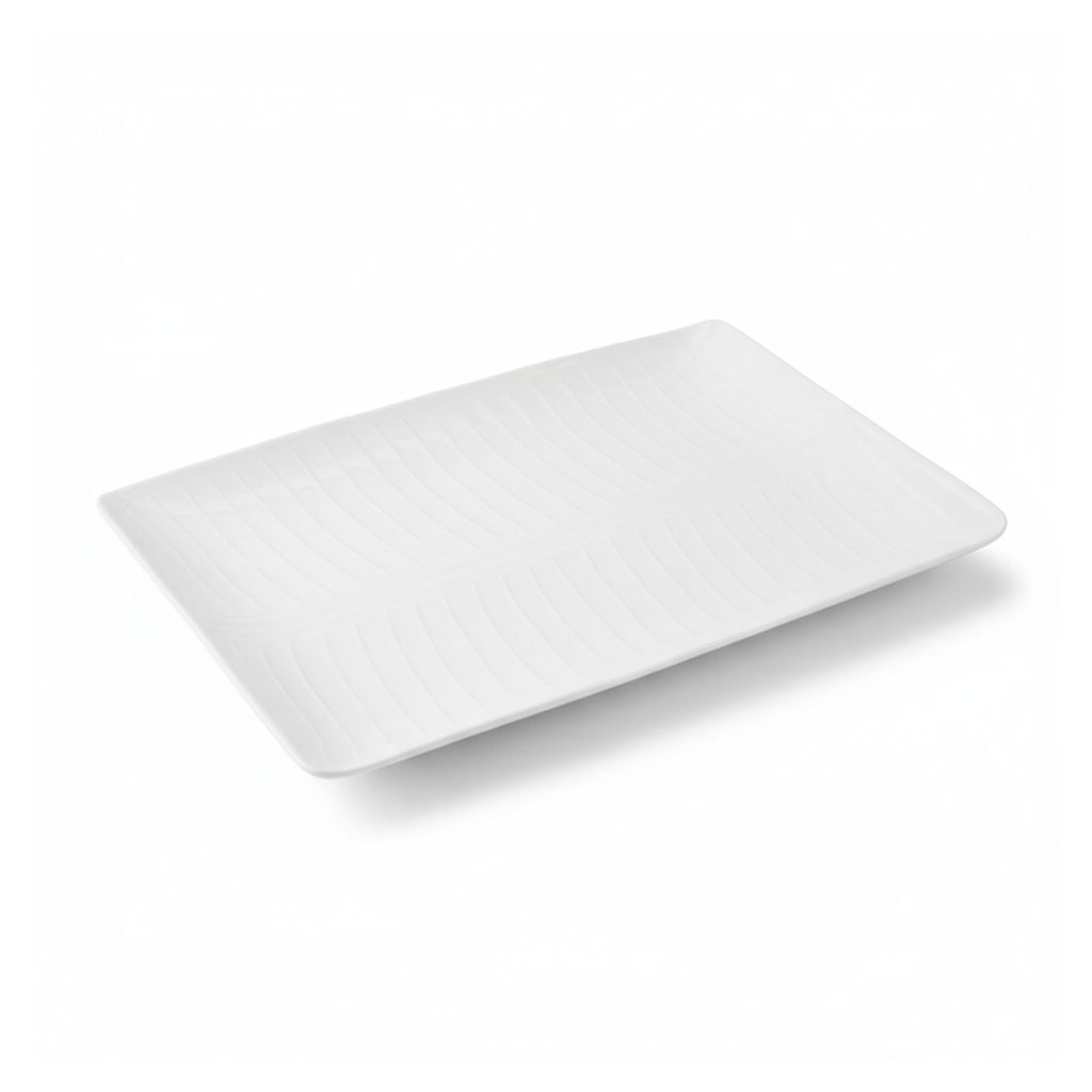 ถาดเหลี่ยมเมลามีนรูปใบกล้วย 12 นิ้ว ศรีไทย T3712